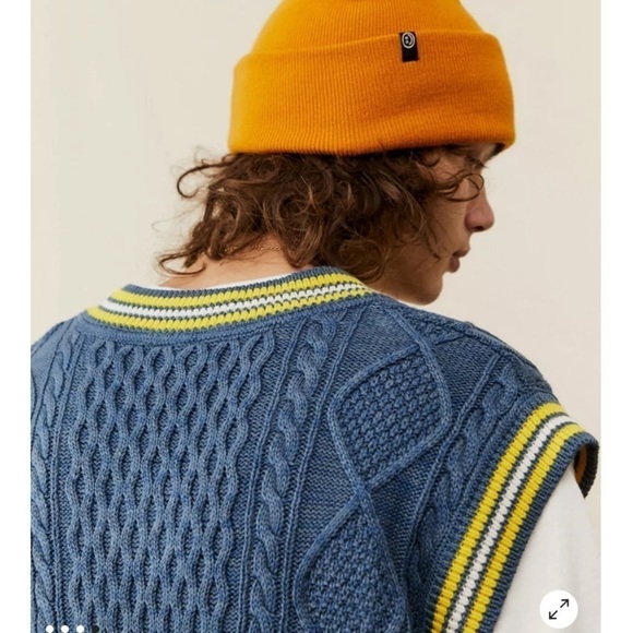 Urban Outfitters Blue V-Neck Sweater Vest small - Picture 4 of 8
